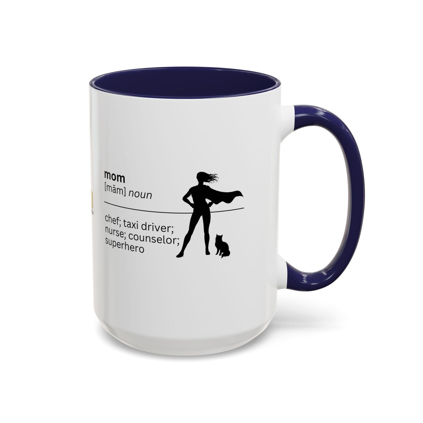 Mom Superhero Accent Coffee Mug - Perfect Gift for Moms