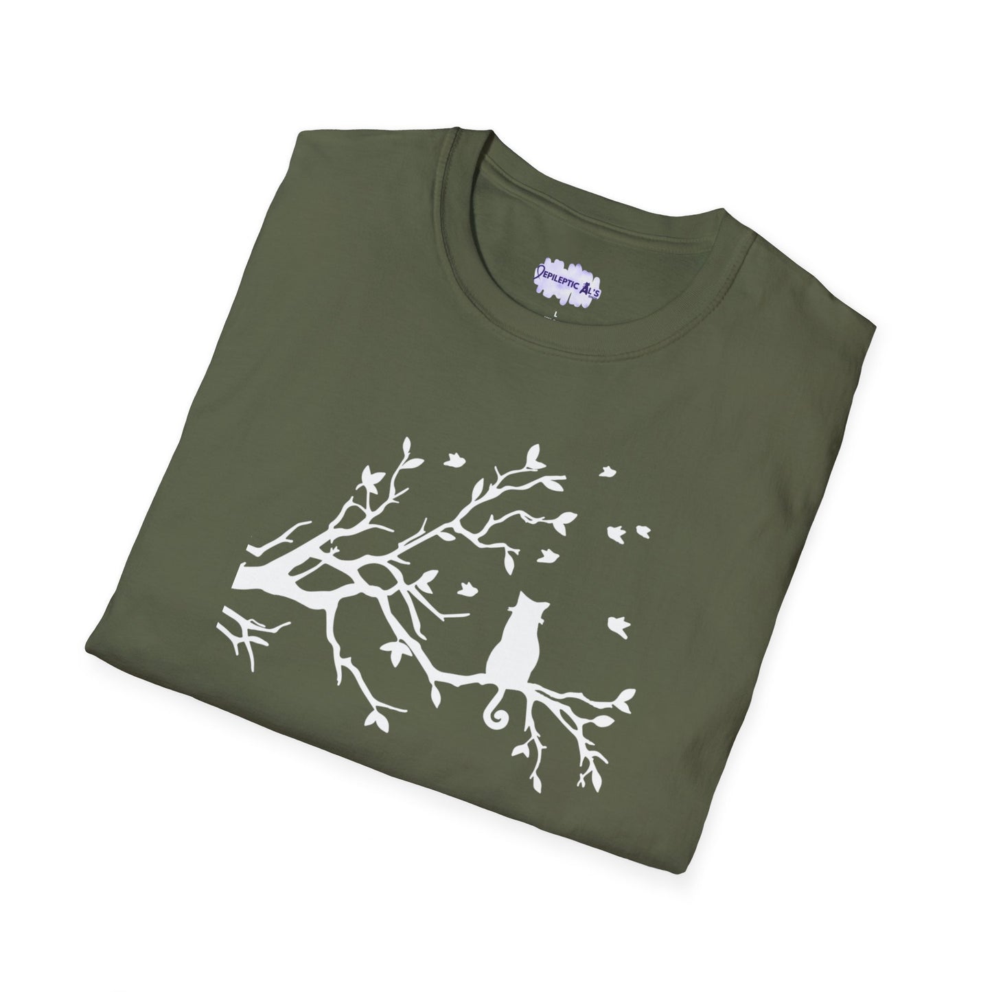 Cat in a Tree Unisex Softstyle T - Shirt - T - Shirt - Epileptic Al’s Shop