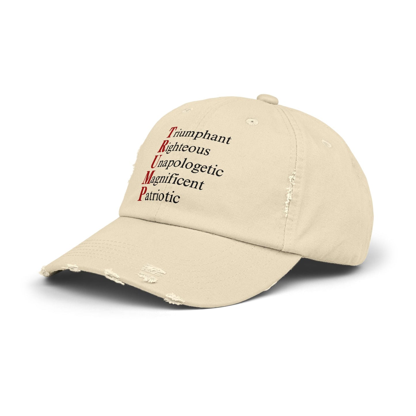 Unisex Distressed Cap - TRIUMP Patriotic Hat for Freedom Lovers Printify
