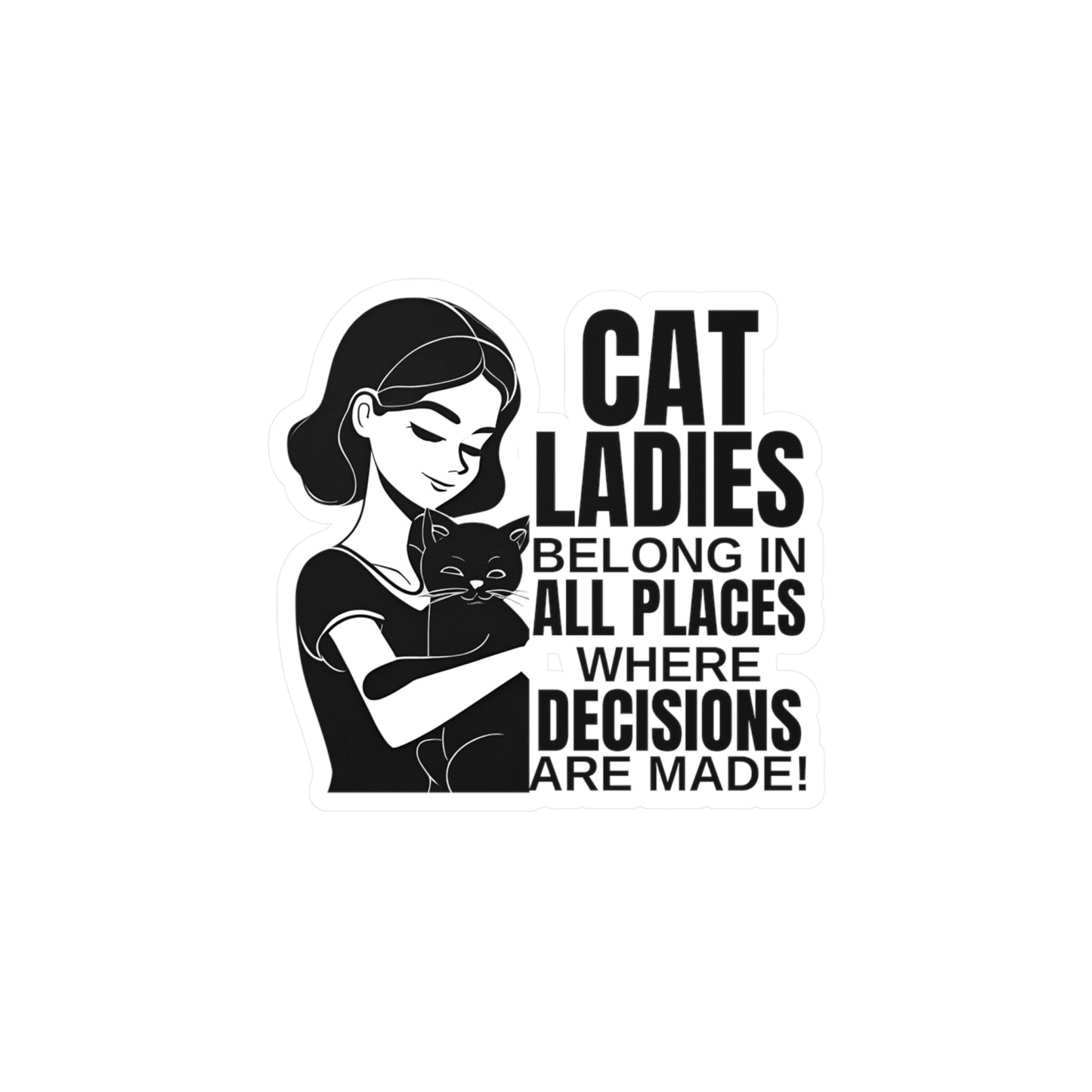 Cat Lady Vinyl Decal for Cat Lovers