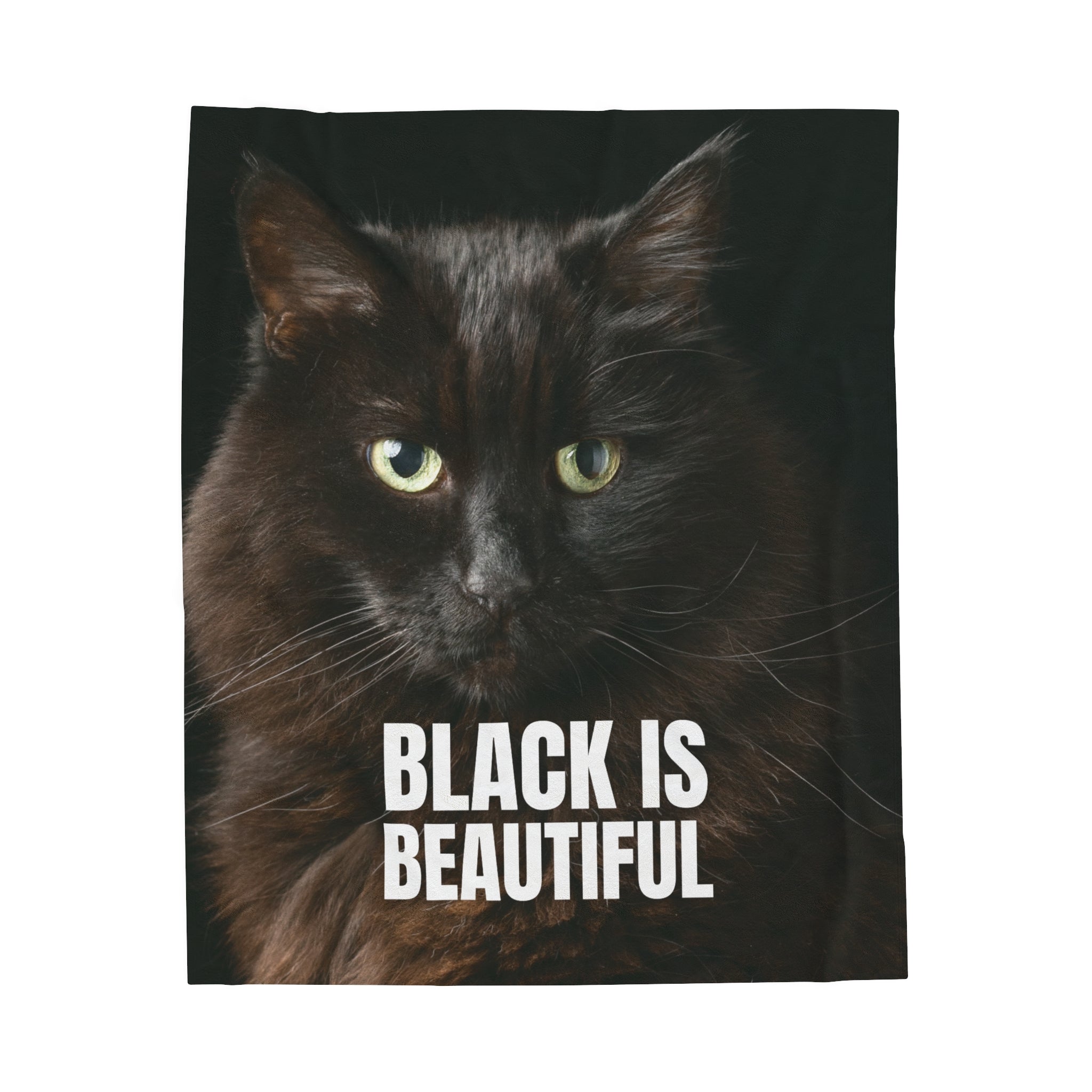 Photo depicting the Black is Beautiful Velveteen Plush Blanket from EpiAl's Shop.