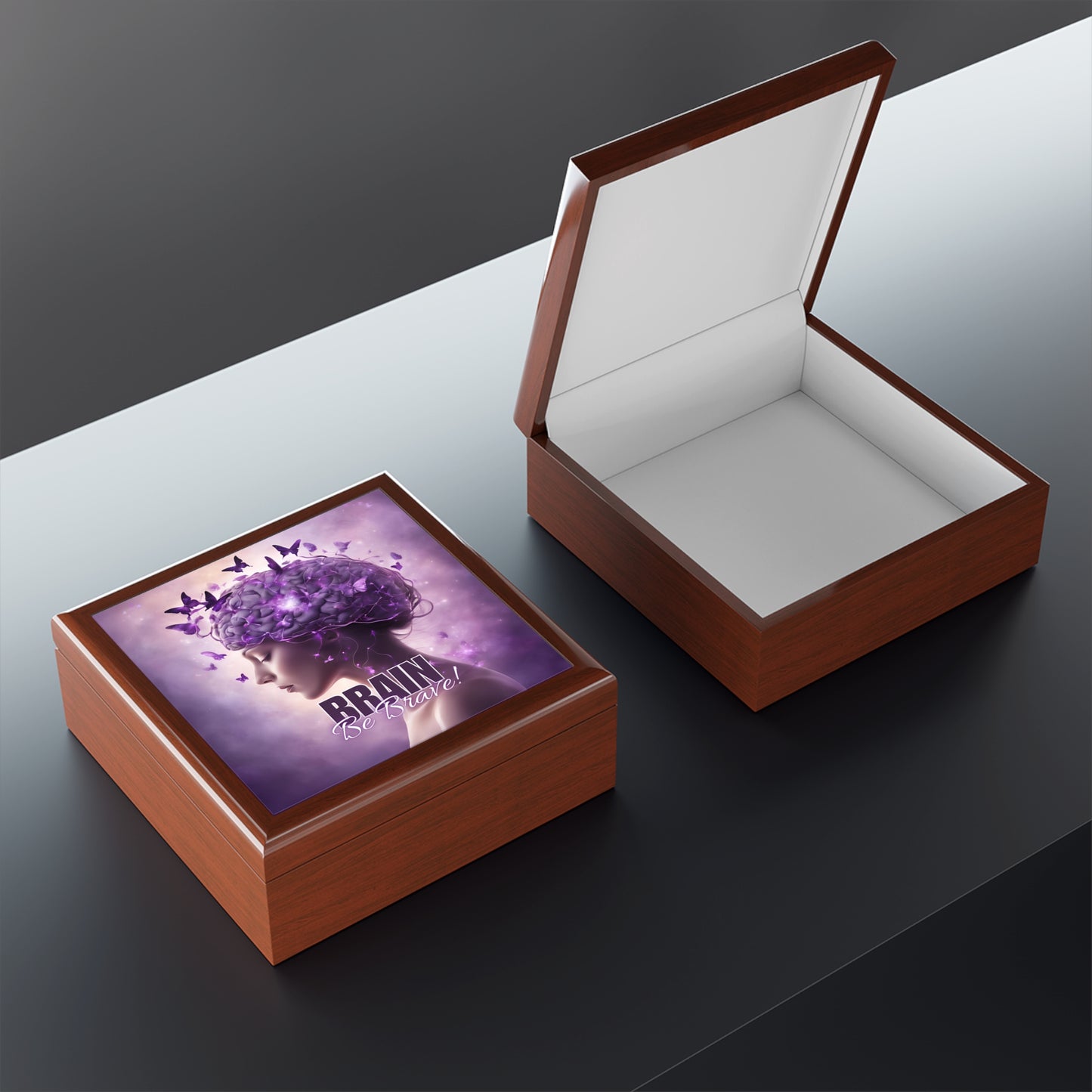 Beautiful Brain Be Brave Jewelry Box