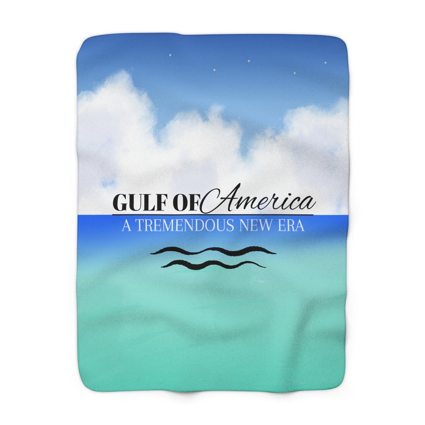 Gulf of America Cozy Sherpa Fleece Blanket Printify