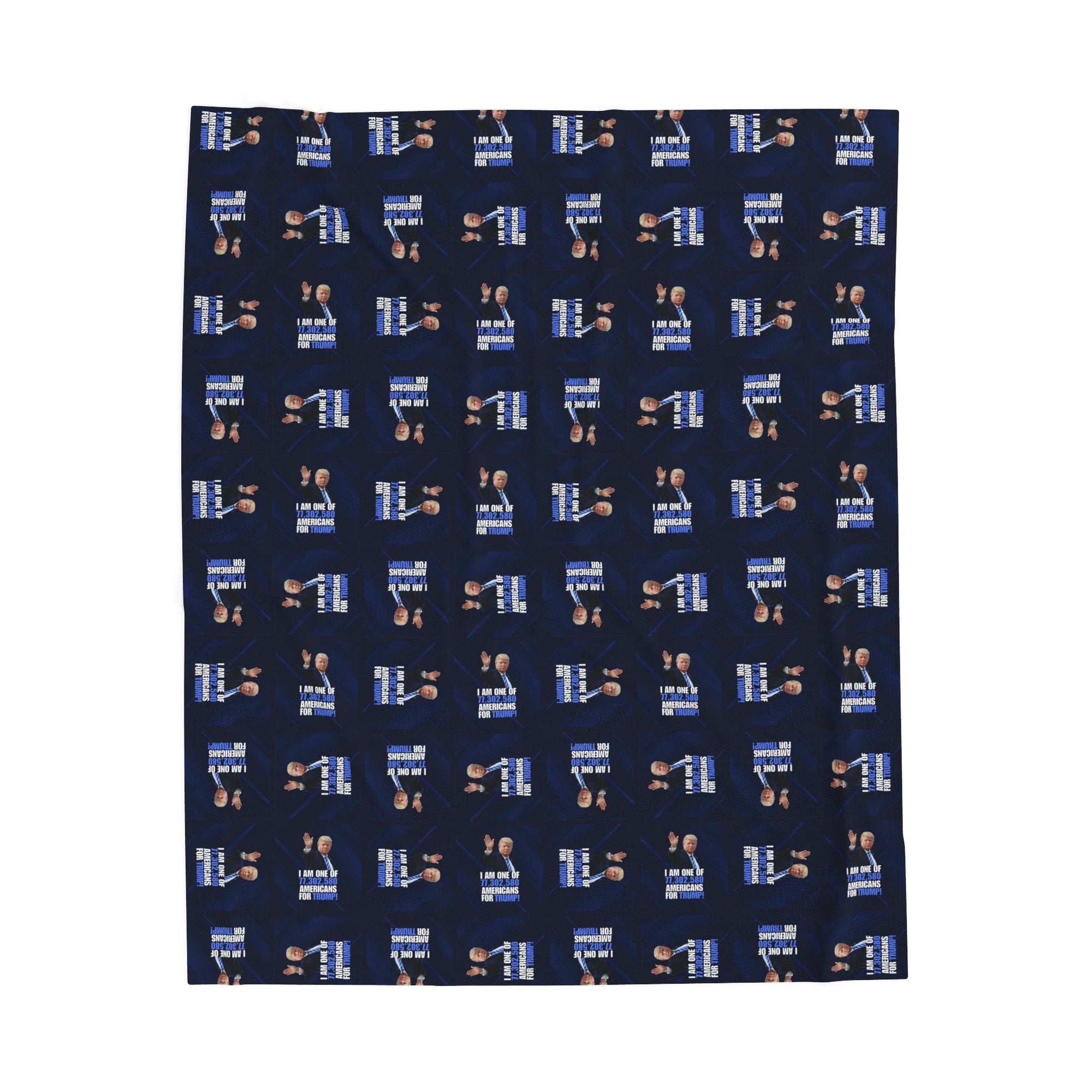 Cozy Velveteen Plush Blanket – Americans for Trump Design Printify