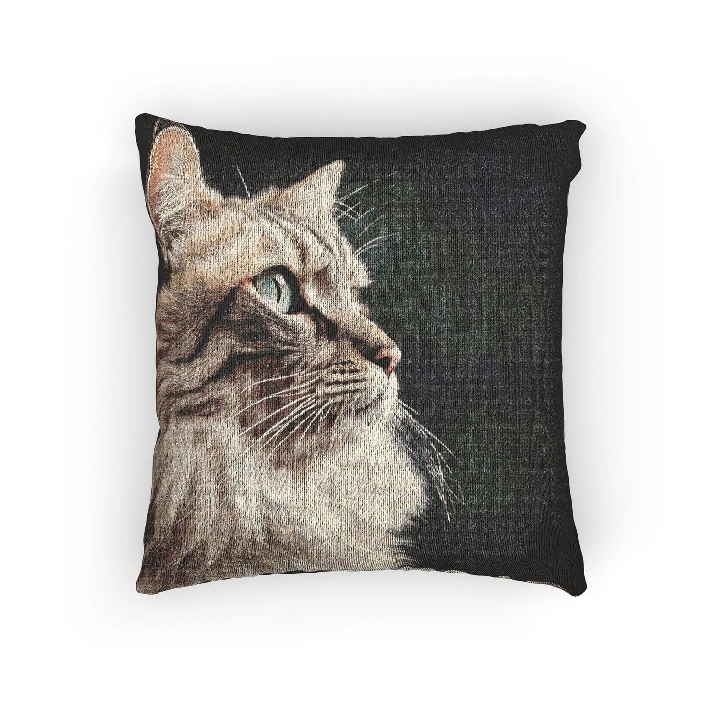 Cozy Cat Woven Pillow - Decorative Accent for Cat Lovers Printify