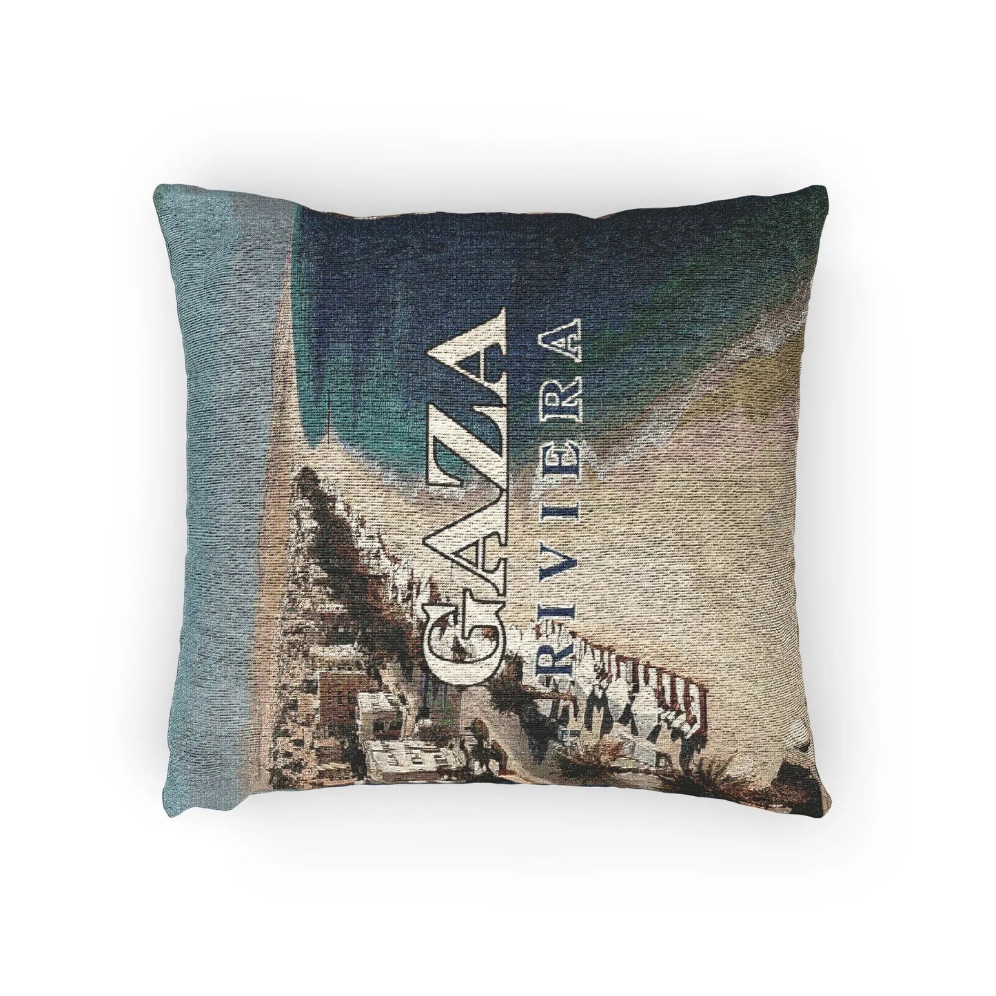 Cozy Woven Pillow - Gaza Riviera Beach Decor Printify