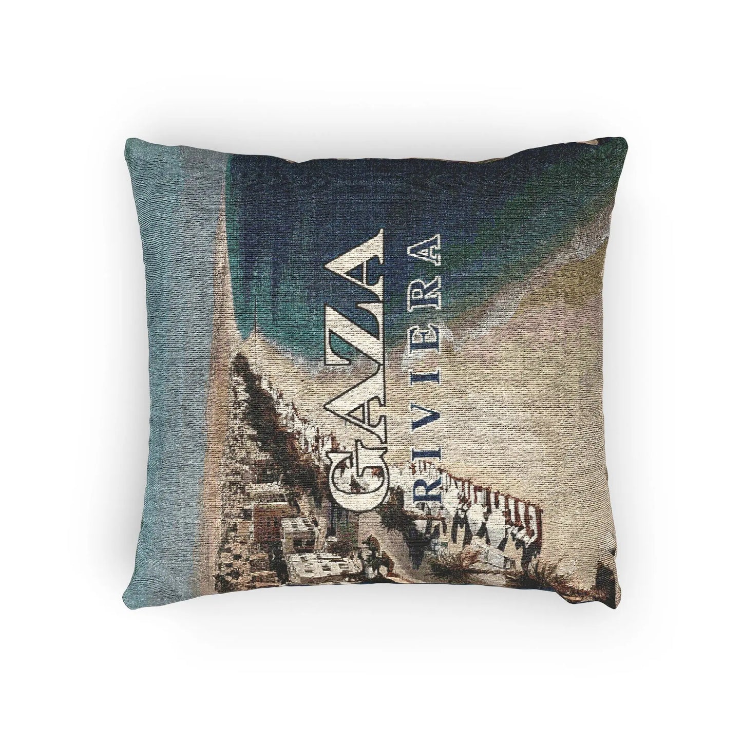 Cozy Woven Pillow - Gaza Riviera Beach Decor Printify
