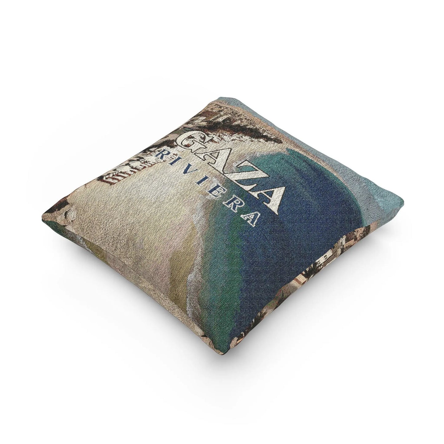 Cozy Woven Pillow - Gaza Riviera Beach Decor Printify
