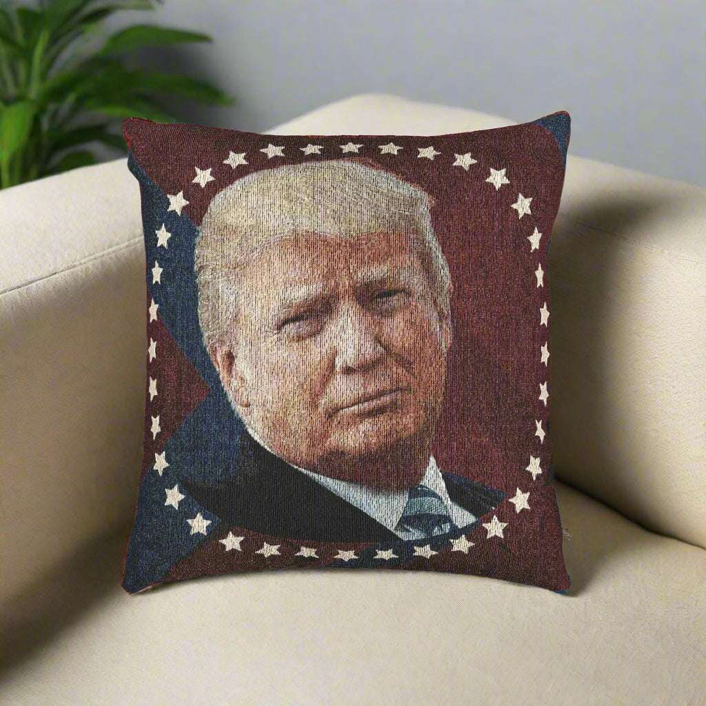 Donald Trump Woven Pillow - Decorative Accent Printify