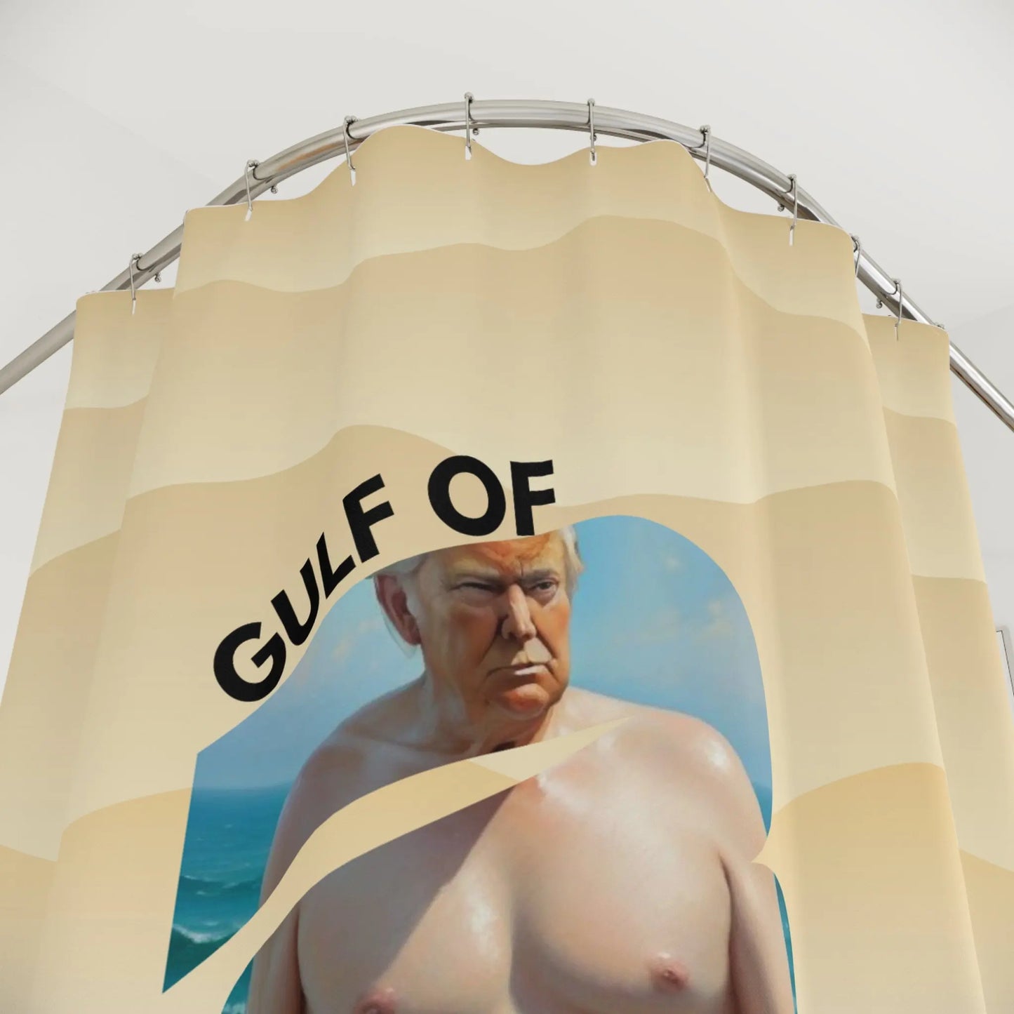 Funny Gulf of America Shower Curtain - Quirky Bathroom Decor Printify