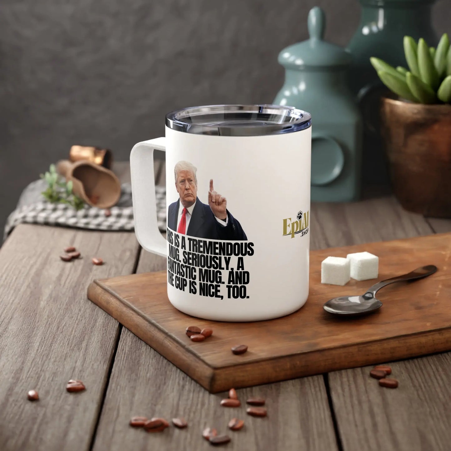 Funny Trump Humor Insulated Coffee Mug - 10oz Printify