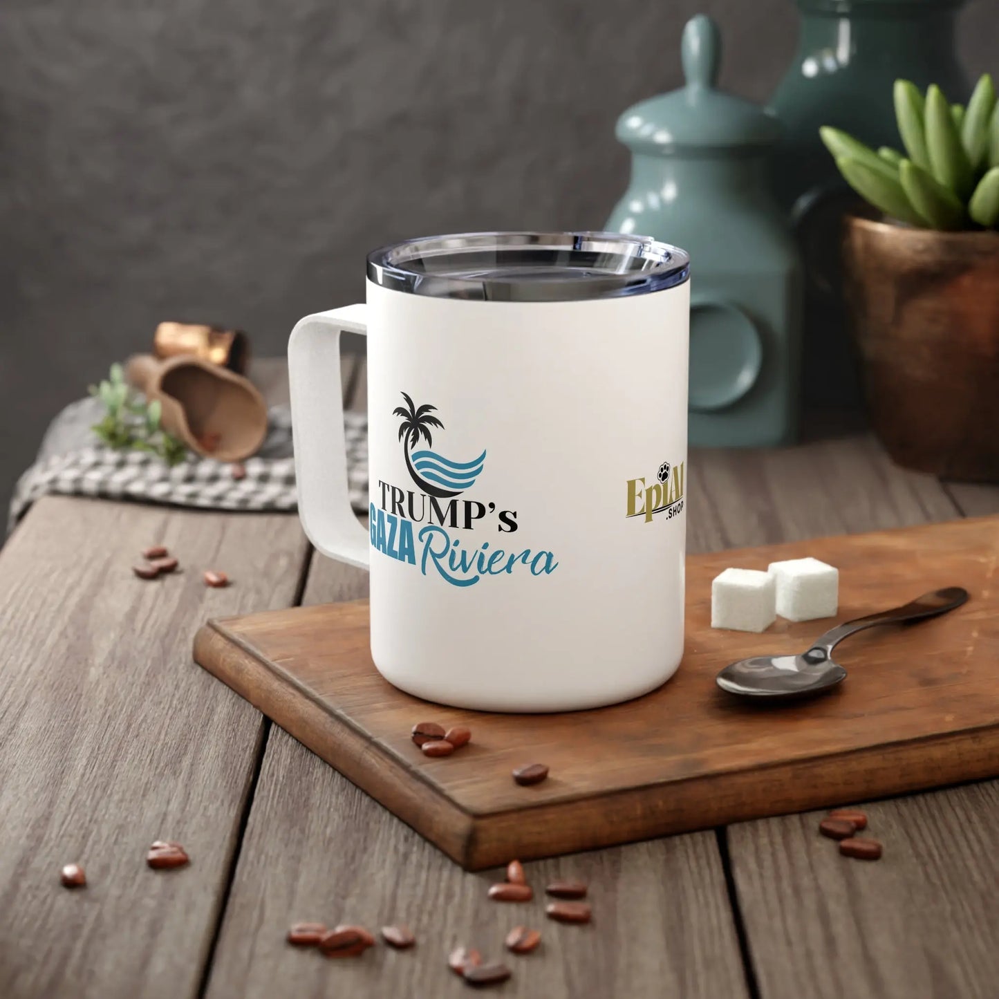 Gaza Riviera 10oz Insulated Coffee Mug Printify