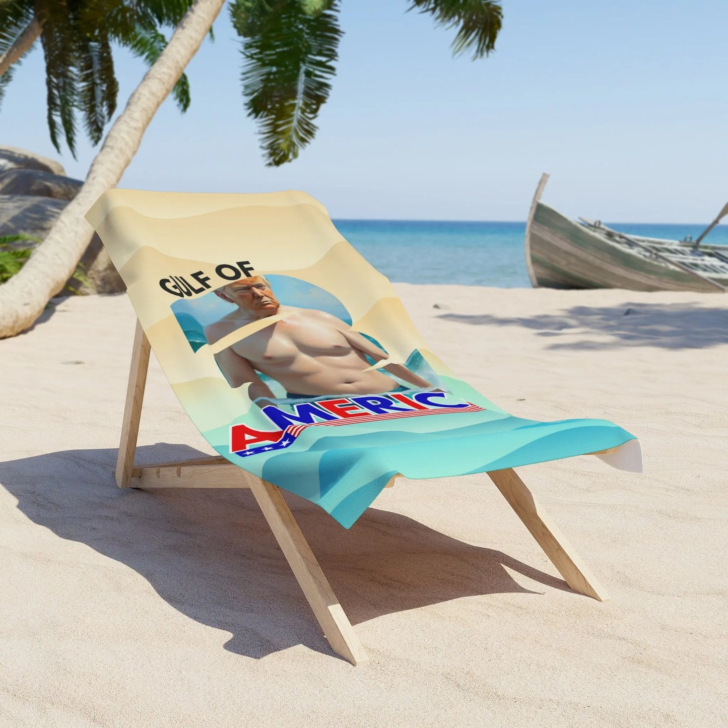 Gulf of America Beach Towel - Fun Summer Vibes for Beach Lovers Printify