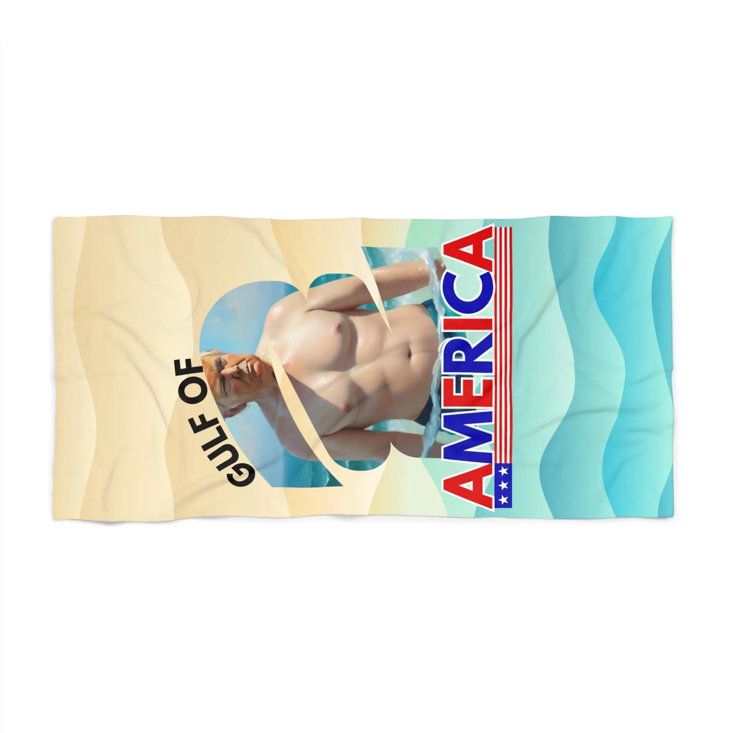 Gulf of America Beach Towel - Fun Summer Vibes for Beach Lovers Printify
