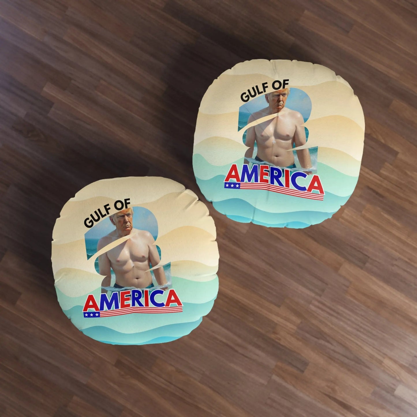 Gulf of America Tufted Floor Pillow - Fun Beach Decor Printify
