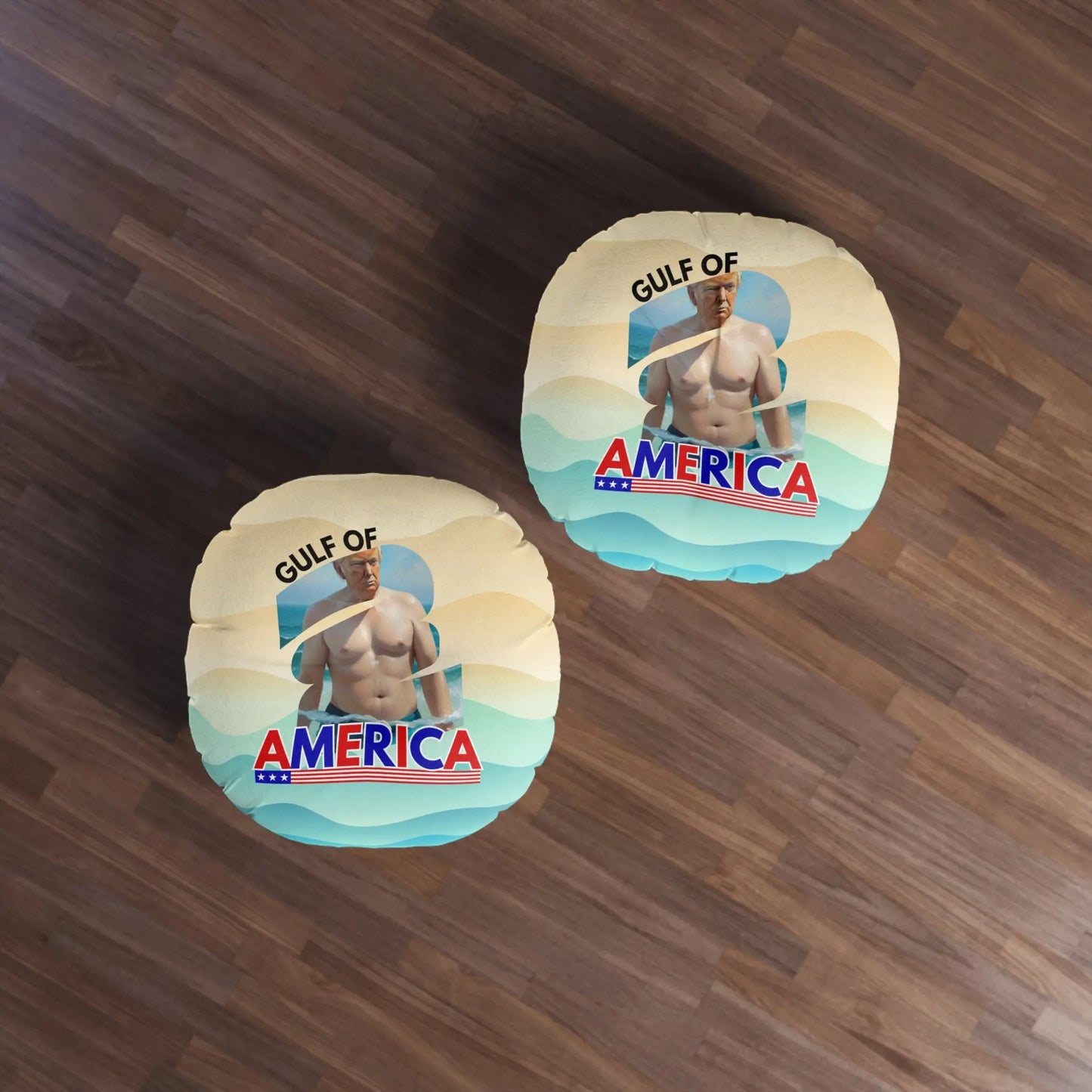 Gulf of America Tufted Floor Pillow - Fun Beach Decor Printify