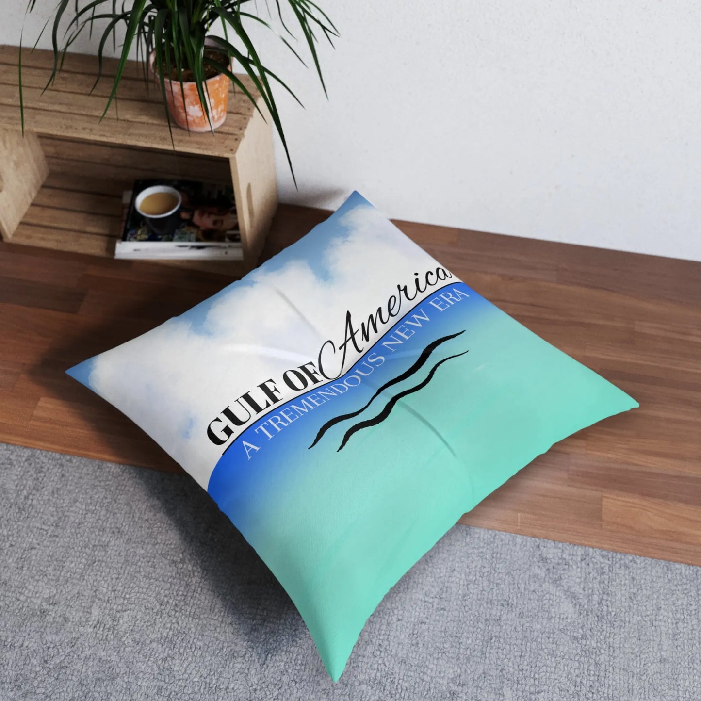 Gulf of America Tufted Floor Pillow - Ocean Vibes Printify