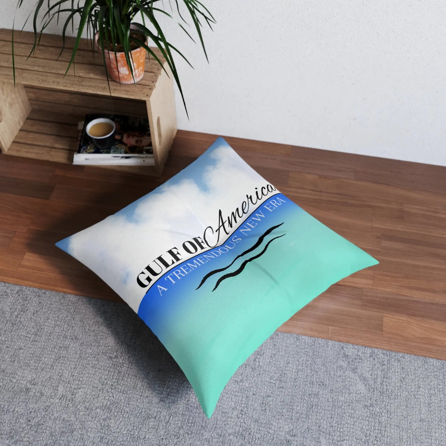 Gulf of America Tufted Floor Pillow - Ocean Vibes Printify