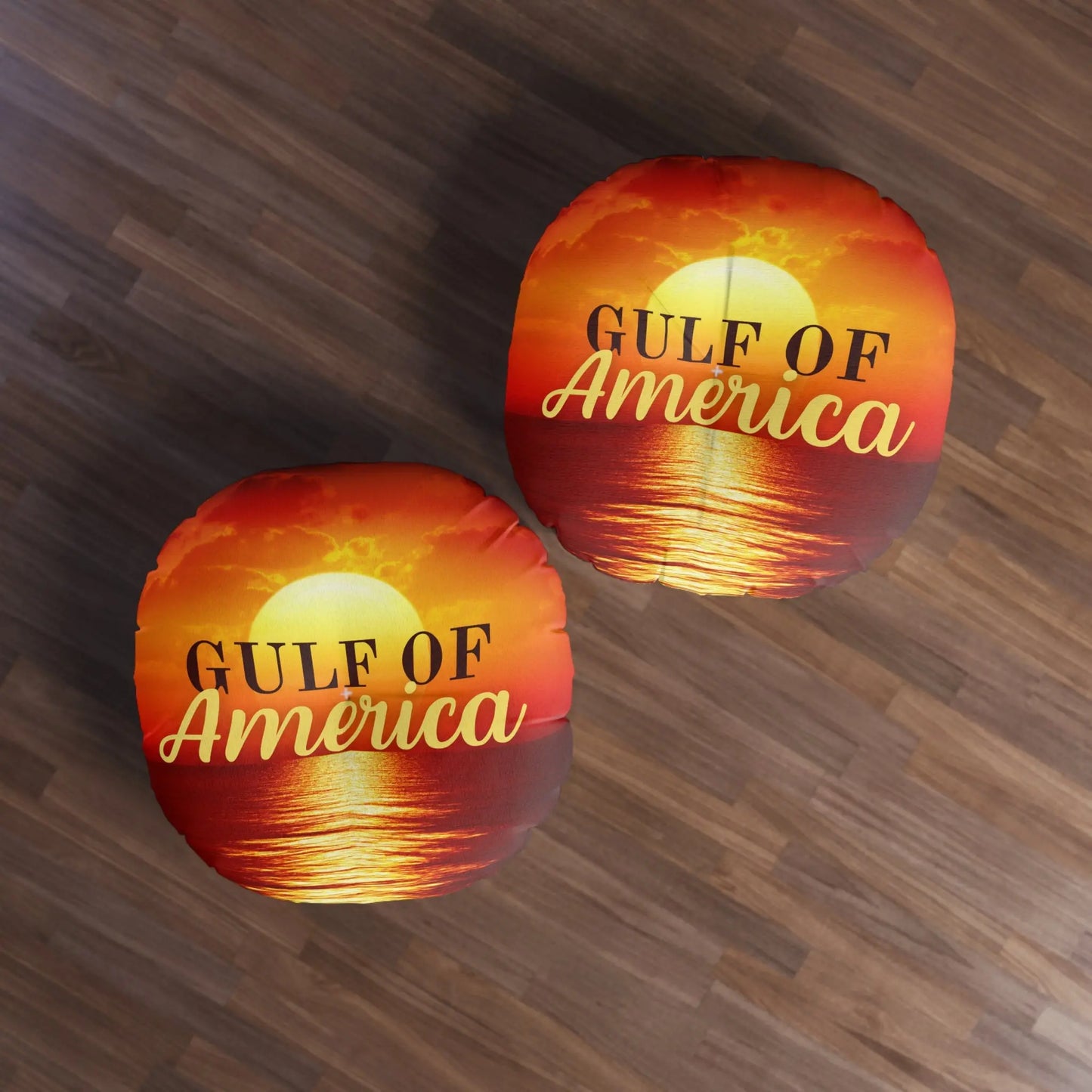 Gulf of America Tufted Floor Pillow - Round Sunset Decor Printify