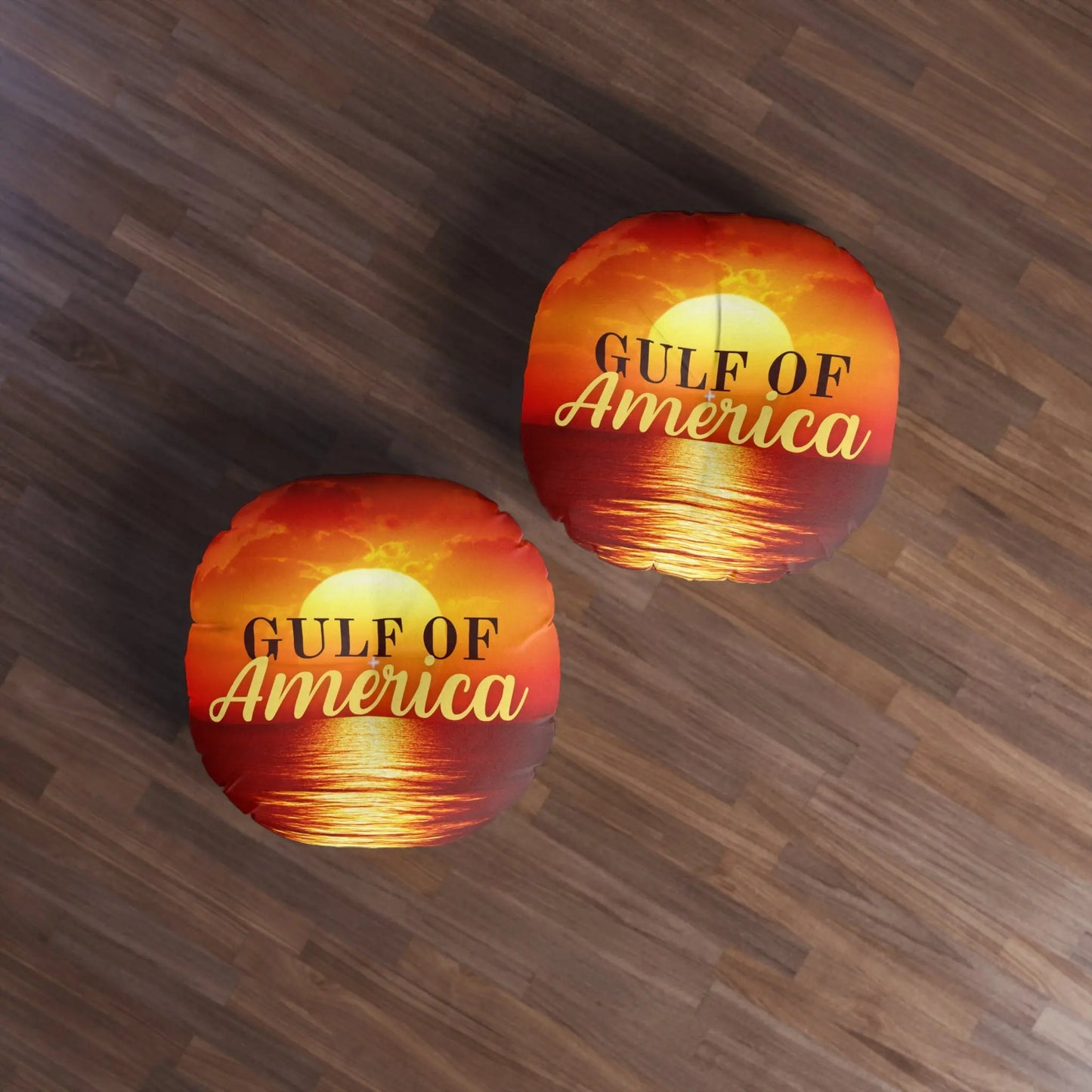 Gulf of America Tufted Floor Pillow - Round Sunset Decor Printify