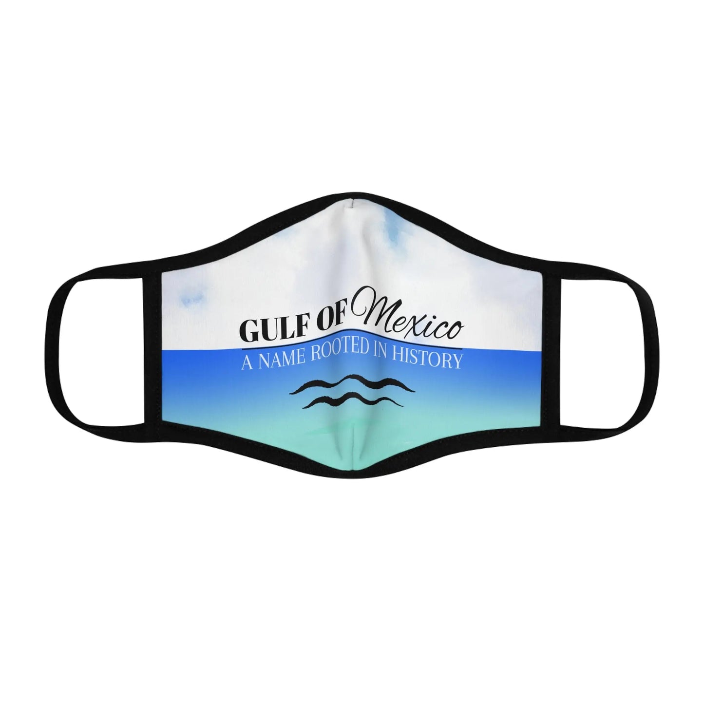 Gulf of Mexico Fitted Polyester Face Mask - A Name Rooted in History Printify