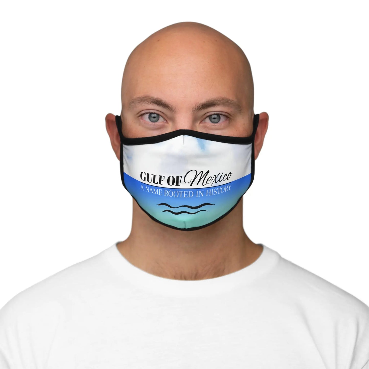 Gulf of Mexico Fitted Polyester Face Mask - A Name Rooted in History Printify
