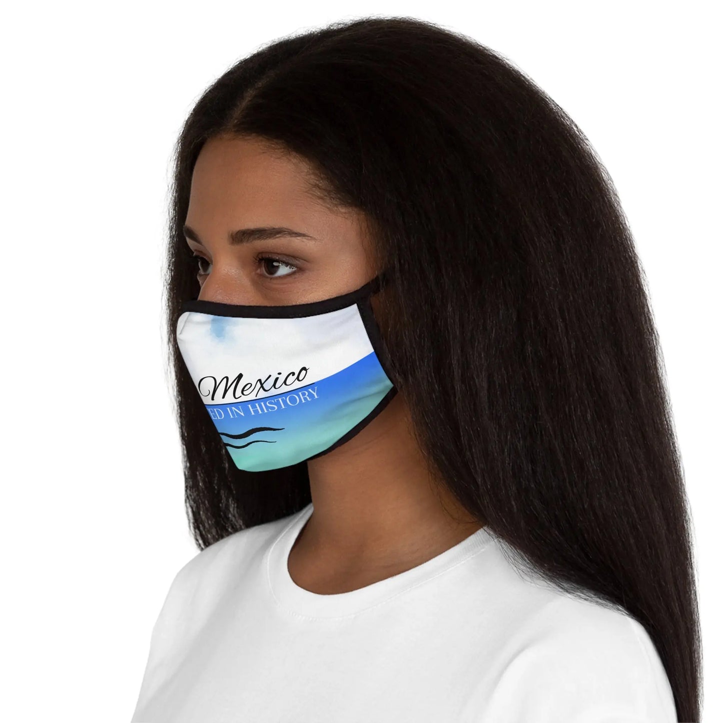 Gulf of Mexico Fitted Polyester Face Mask - A Name Rooted in History Printify