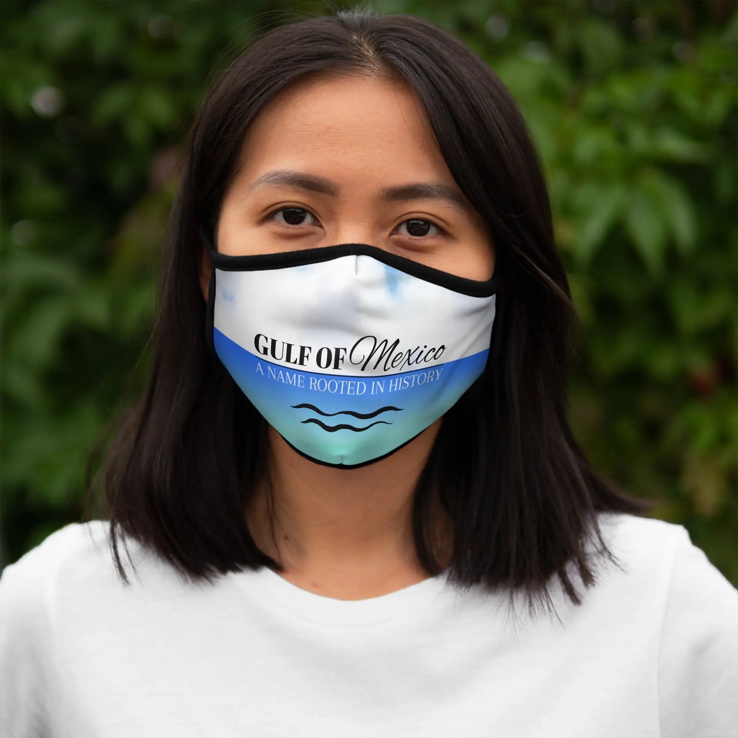 Gulf of Mexico Fitted Polyester Face Mask - A Name Rooted in History Printify