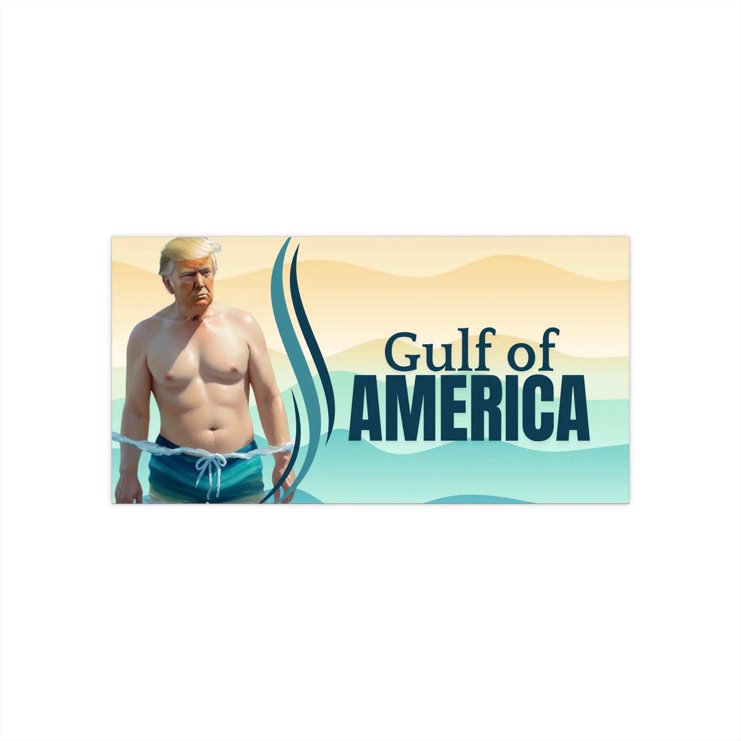 Humorous Gulf of America Bumper Sticker - Fun Car Accessory Printify