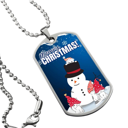 Meowy Snowman Necklace.