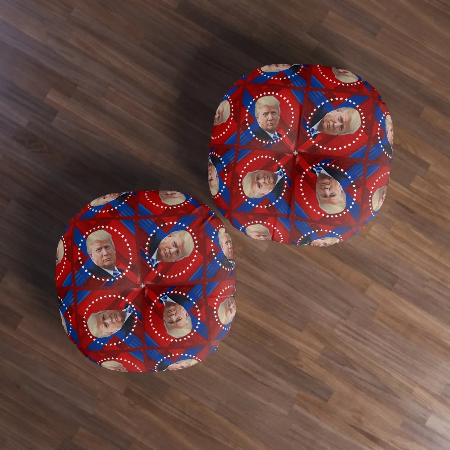 Patriotic Tufted Floor Pillow with Presidential Design Printify