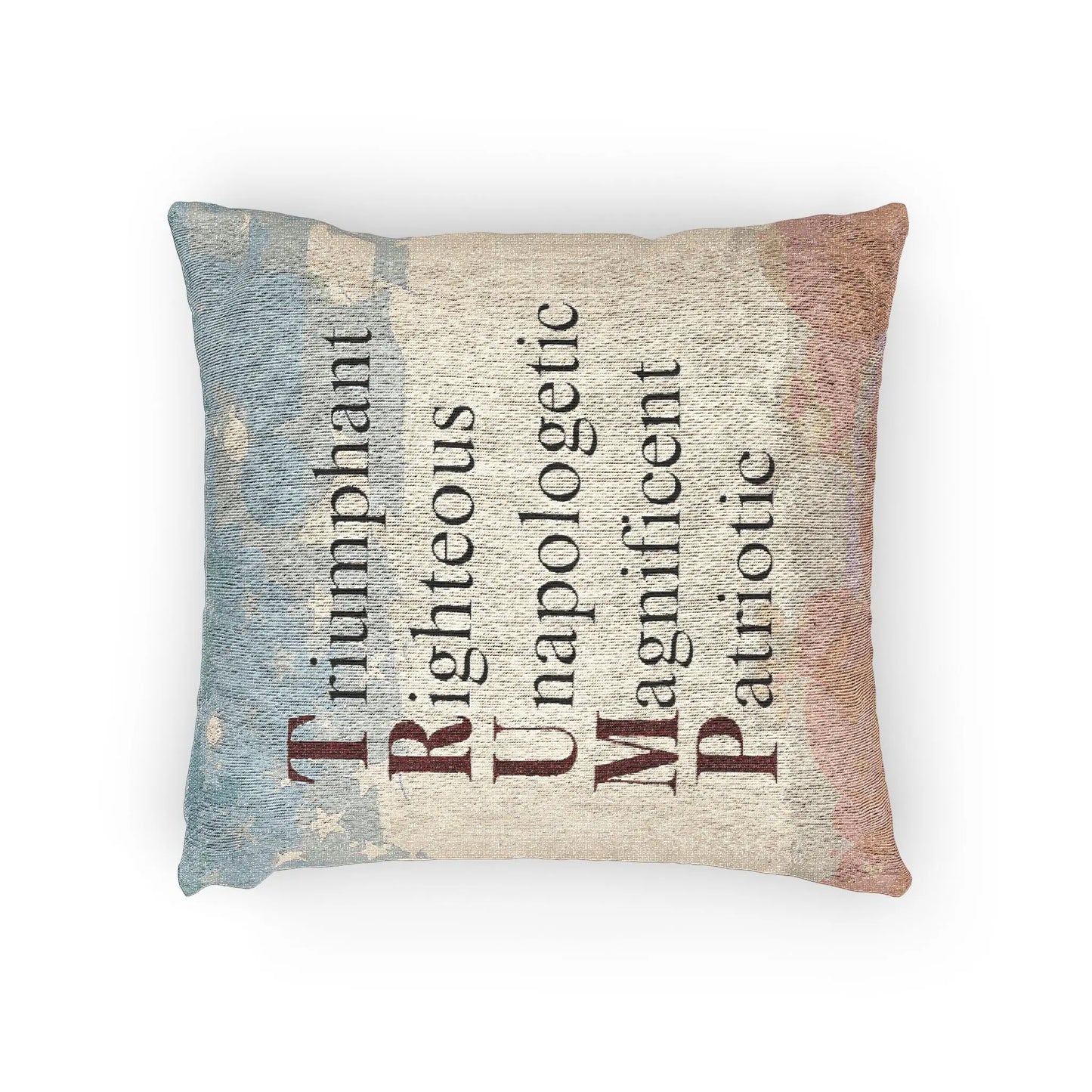 Patriotic Woven Pillow - Trump Inspired Home Decor for Freedom Lovers Printify