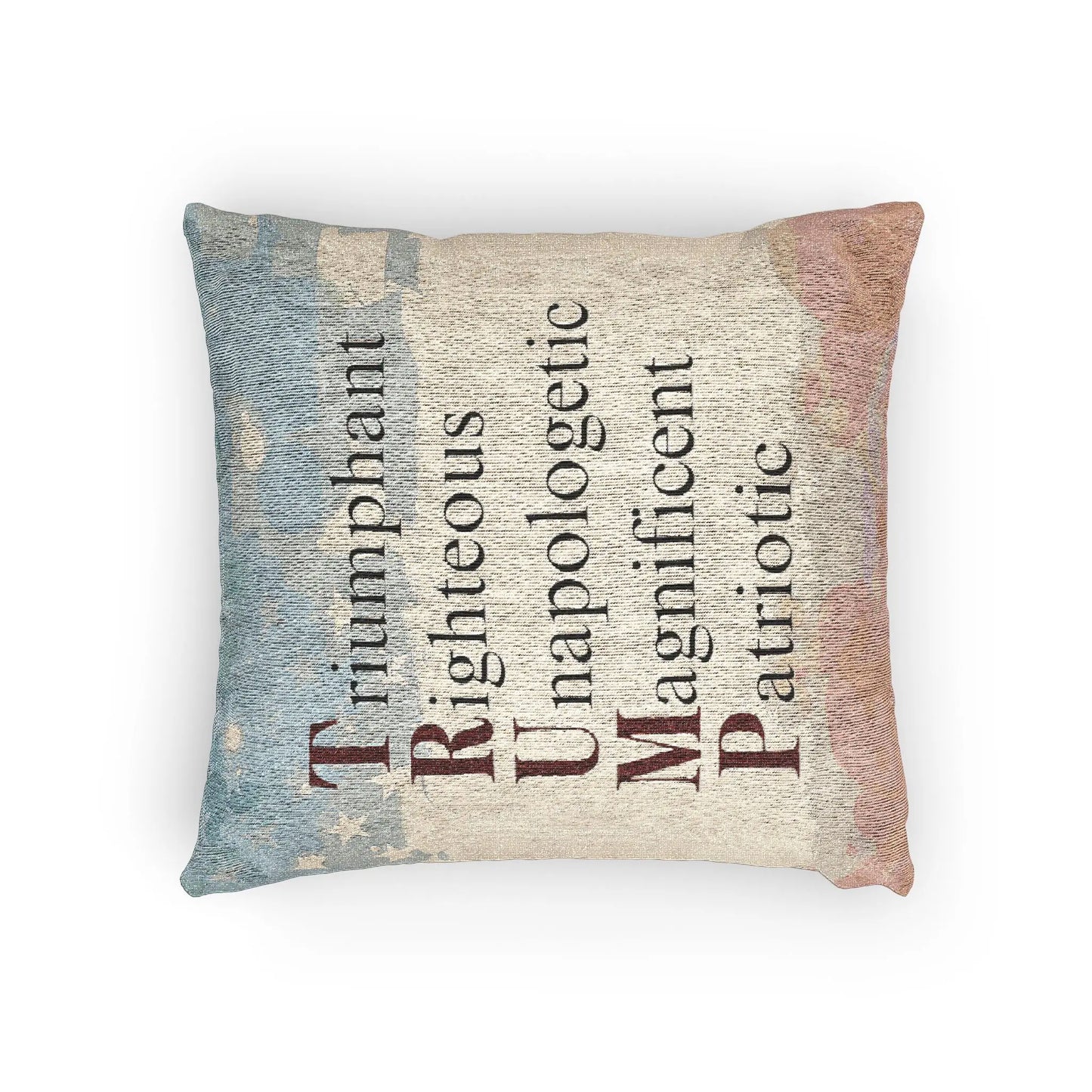 Patriotic Woven Pillow - Trump Inspired Home Decor for Freedom Lovers Printify