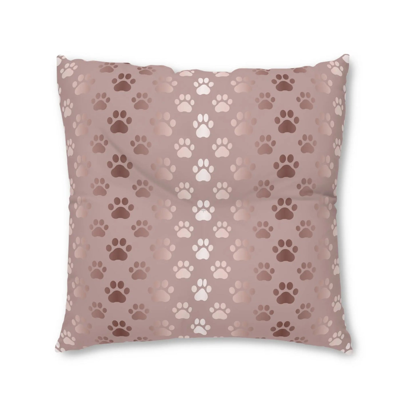 Shimmery Pet Paw Print Tufted Floor Pillow Printify