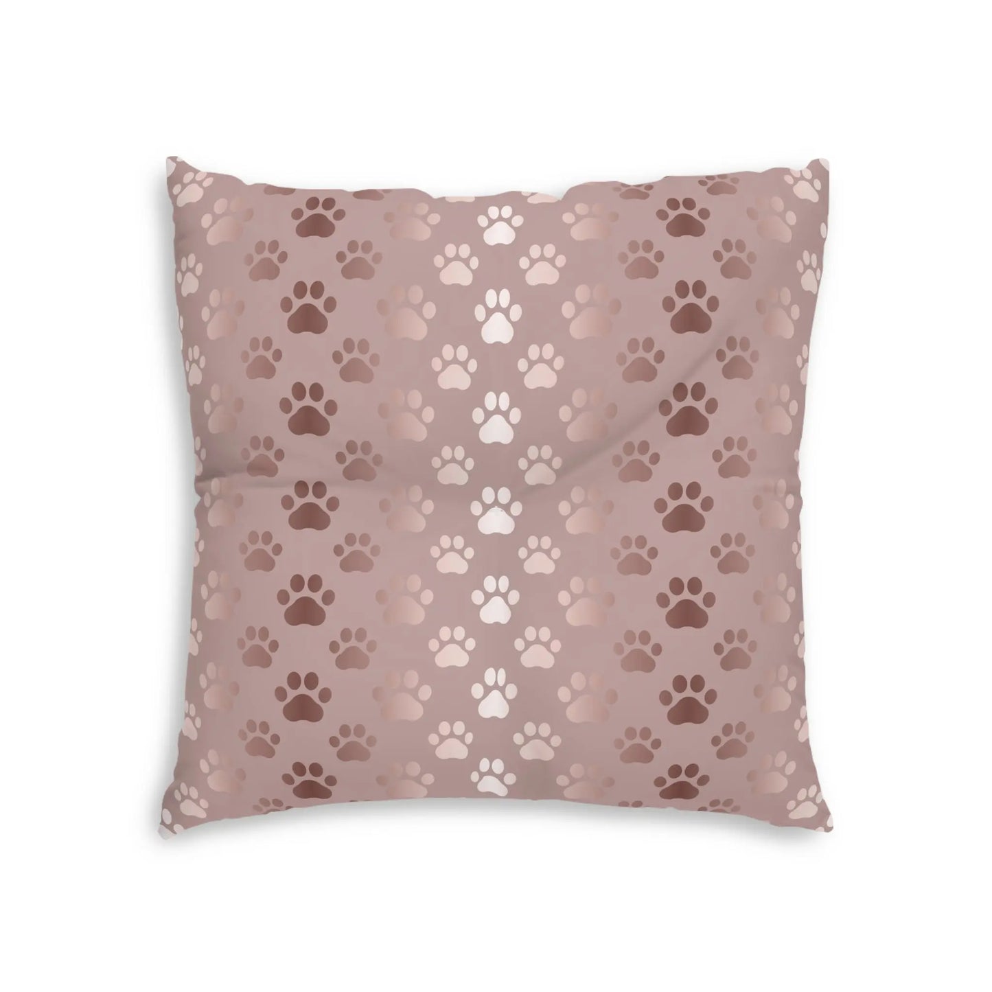 Shimmery Pet Paw Print Tufted Floor Pillow Printify
