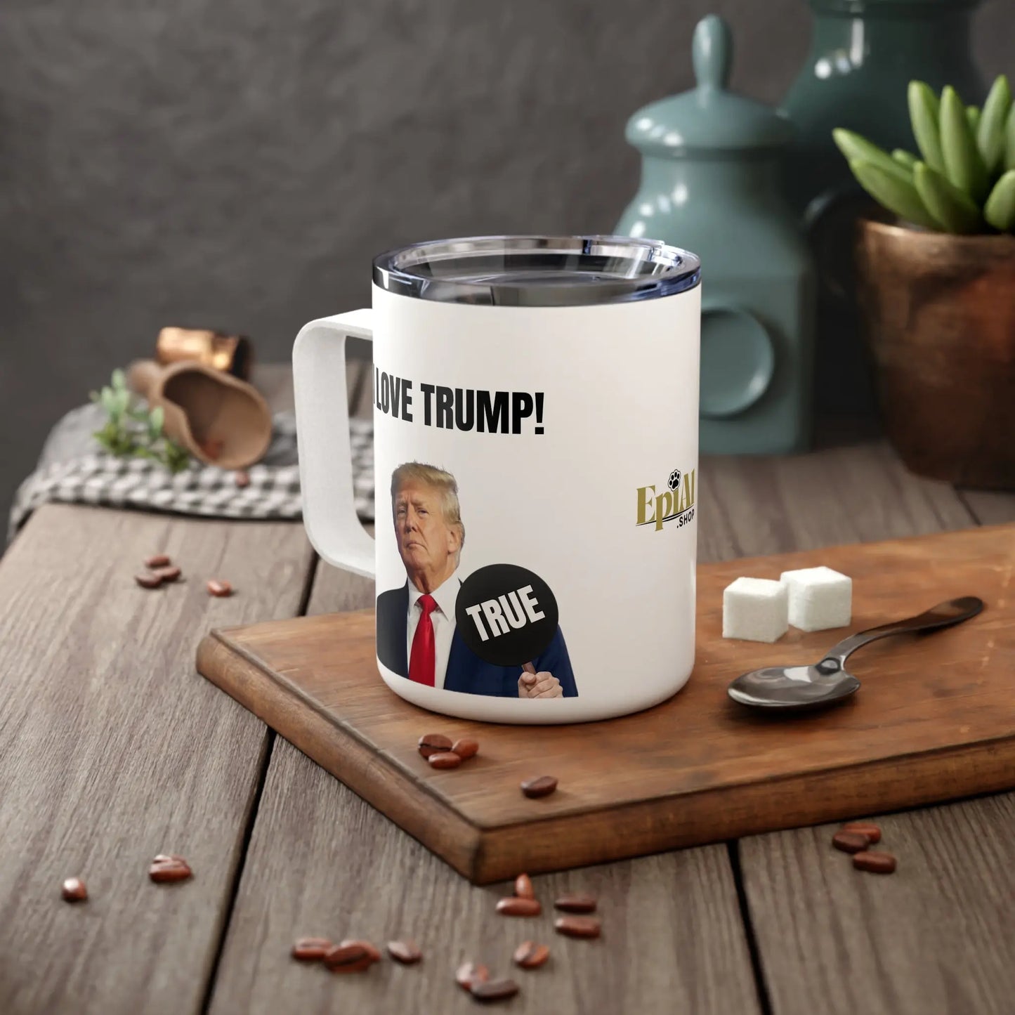True Sign Insulated Coffee Mug - 10oz Political Humor Printify