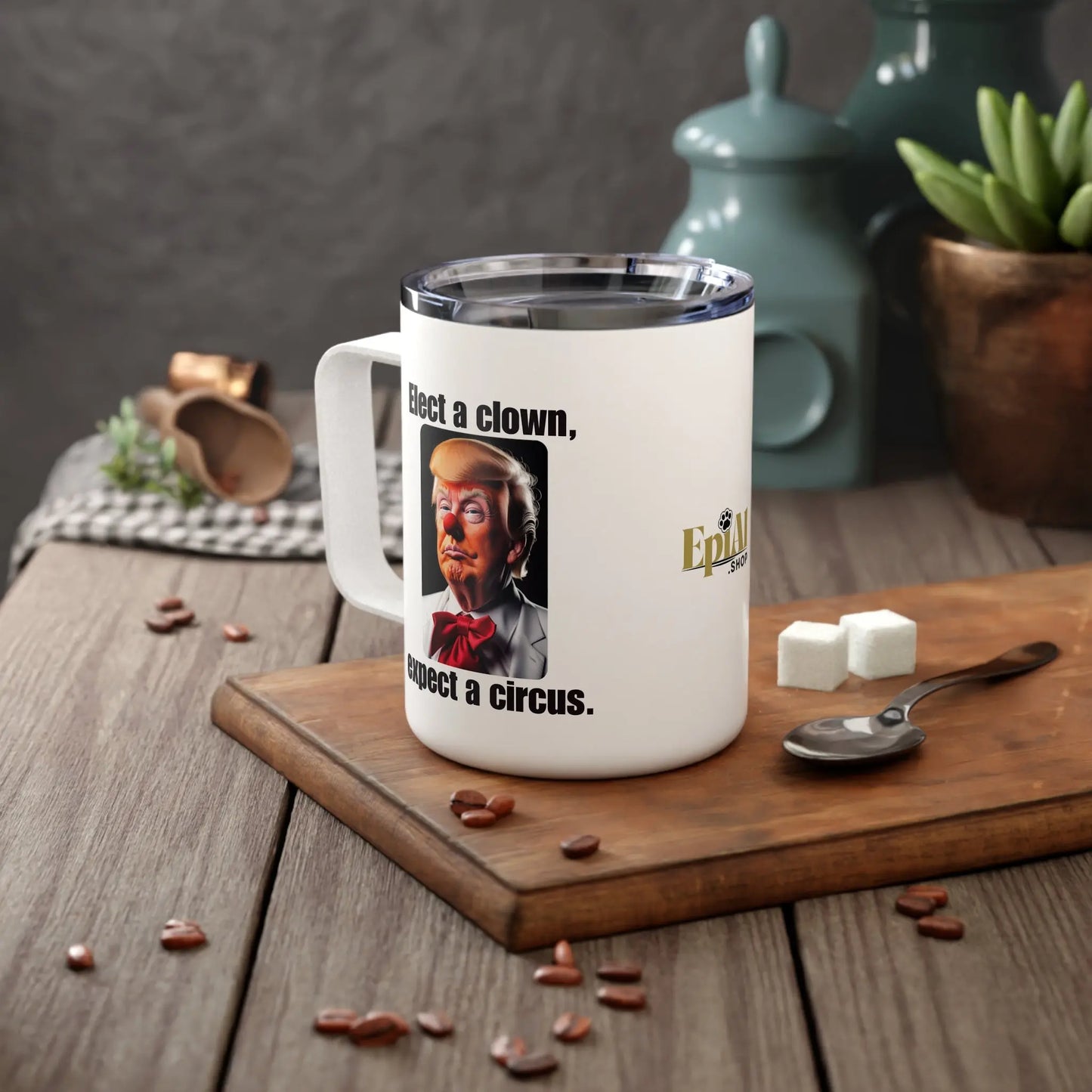 Trump Clown Insulated Coffee Mug – 10oz Printify