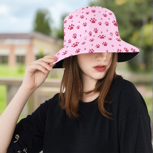 Pink Paws Women's All Over Print Bucket Hat