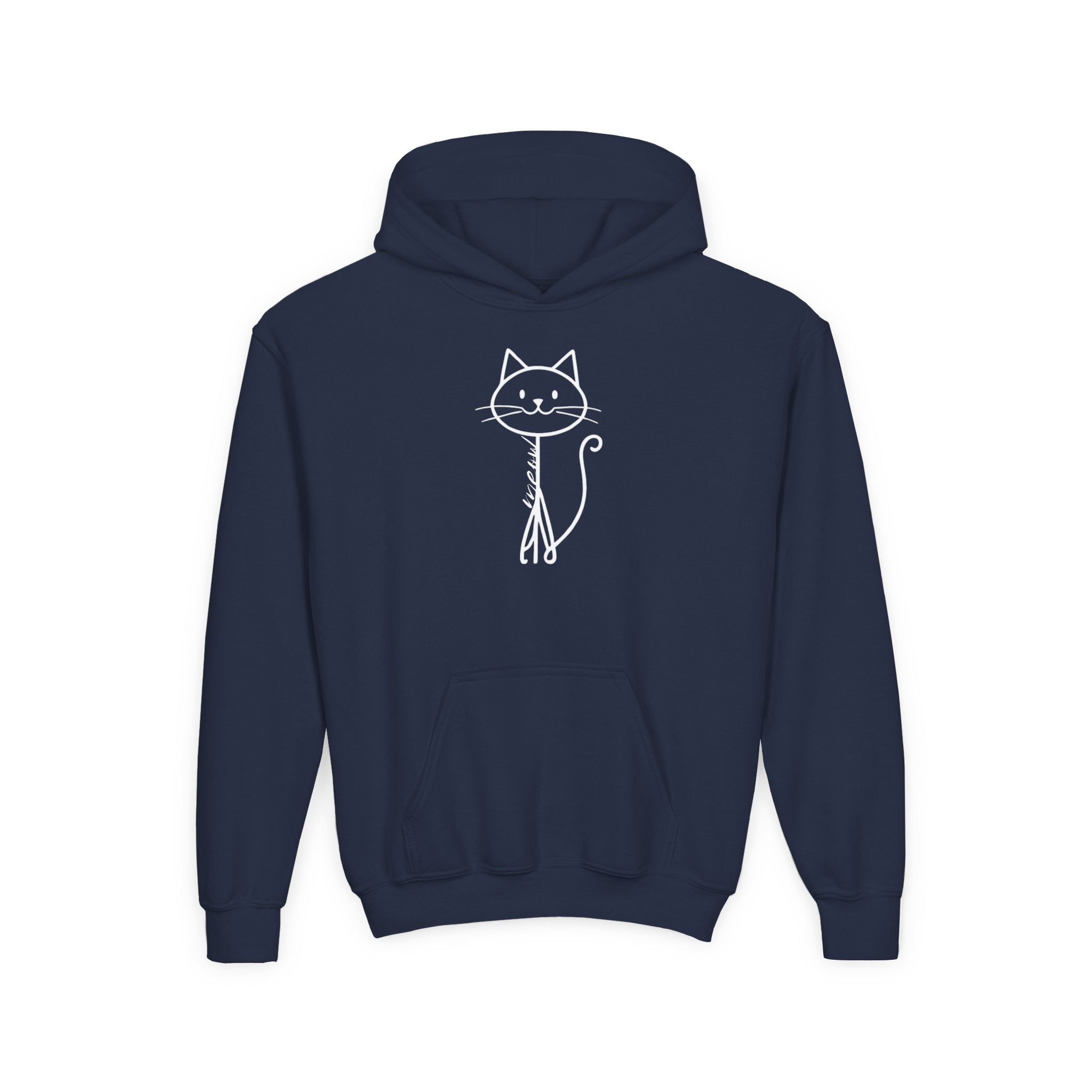 Adorable Stick Cat Youth Hoodie - Clothing, Kids & Infants - EpiAl's Shop