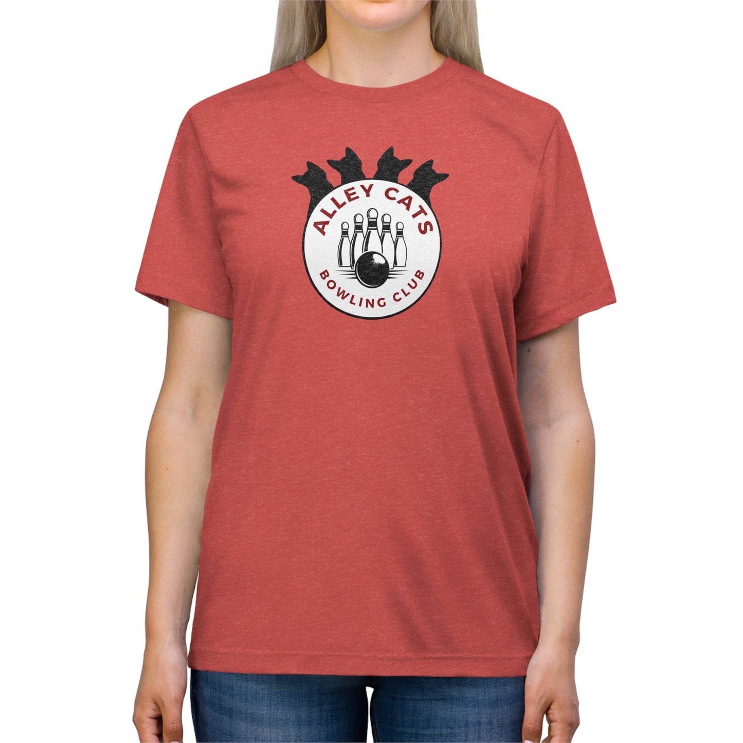 Alley Cats Bowling Club Unisex Triblend Tee - T - Shirt - Epileptic Al’s Shop