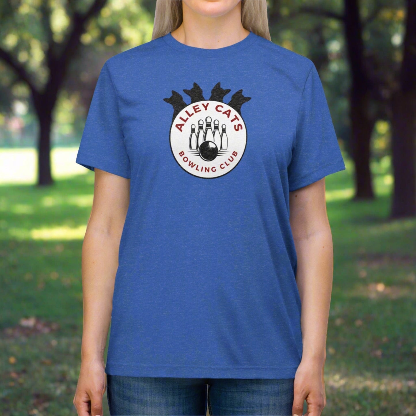 Alley Cats Bowling Club Unisex Triblend Tee - T - Shirt - Epileptic Al’s Shop