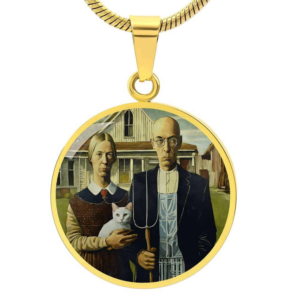 American Gothic Cat Necklace - EpiAl's Shop