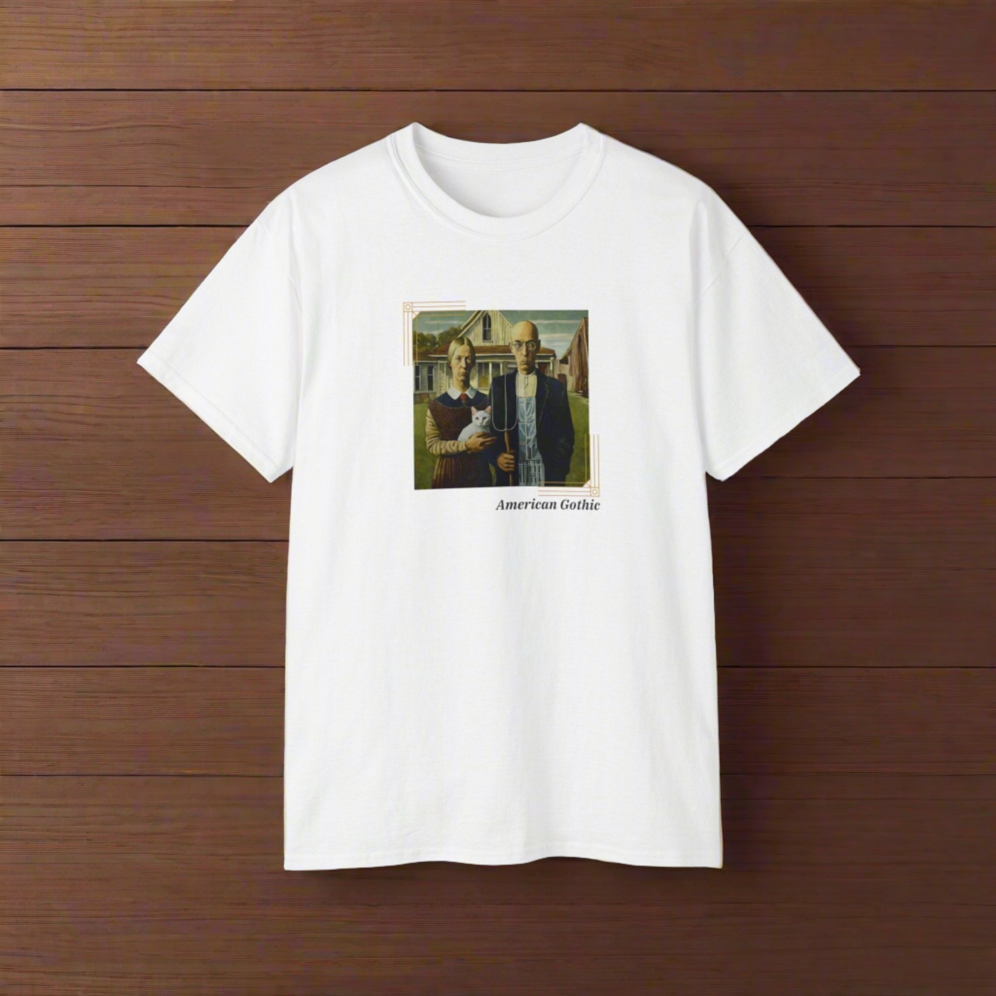 American Gothic Cat Unisex Ultra Cotton Tee - EpiAl's Shop