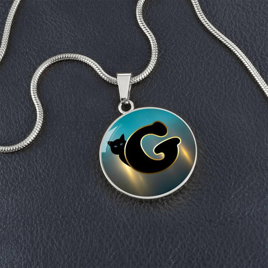 Turquoise Gold G Necklace.
