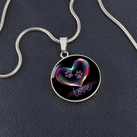 Kitty Heart Valentine Necklace.