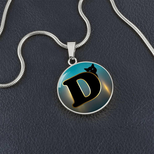 Turquoise Gold D Necklace.