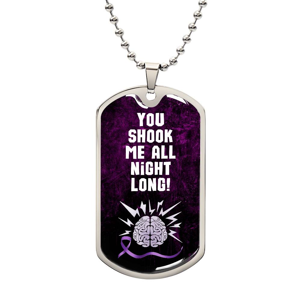 Shook Me All Night Long Epilepsy Awareness Necklace