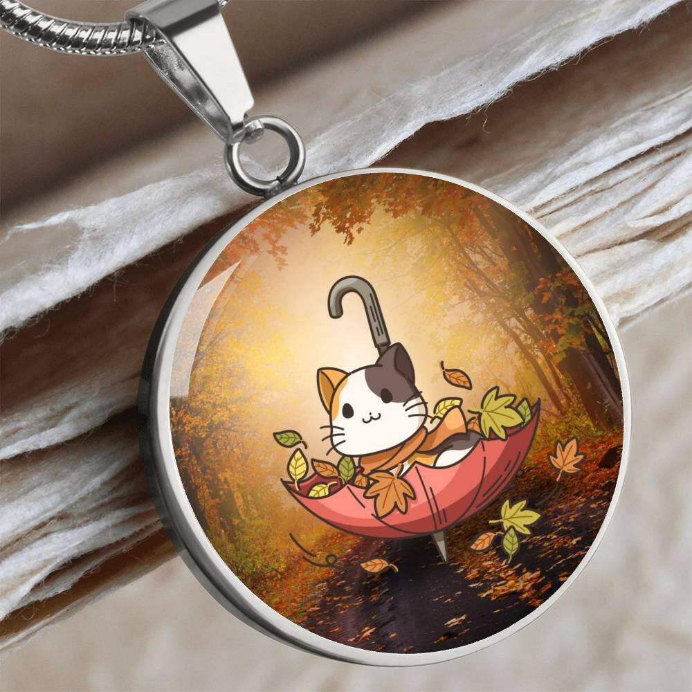 Autumn Umbrella Necklace - Jewelry - Epileptic Al’s Shop