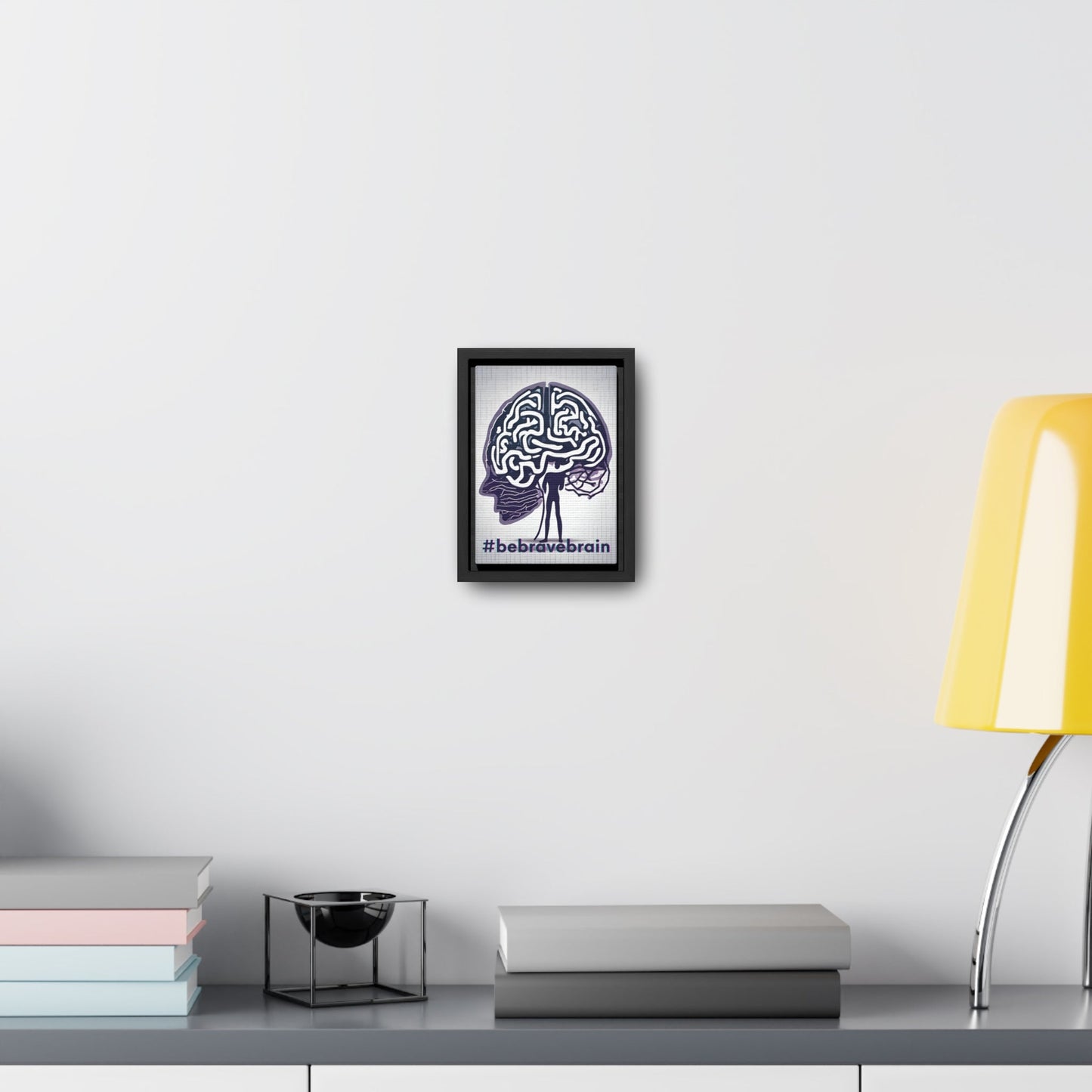 Be Brave Brain Gallery Canvas Wraps, Vertical Frame - Canvas - Epileptic Al’s Shop