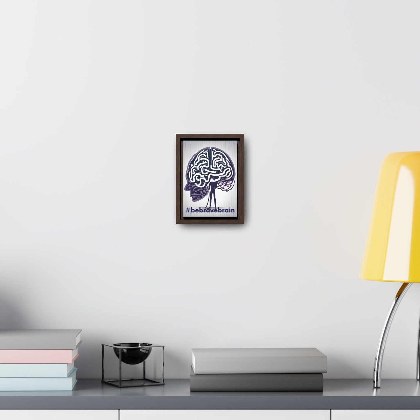 Be Brave Brain Gallery Canvas Wraps, Vertical Frame - Canvas - Epileptic Al’s Shop